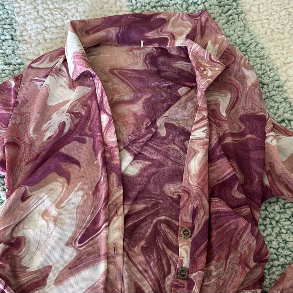 Pink Button Down - Picture 3 of 5